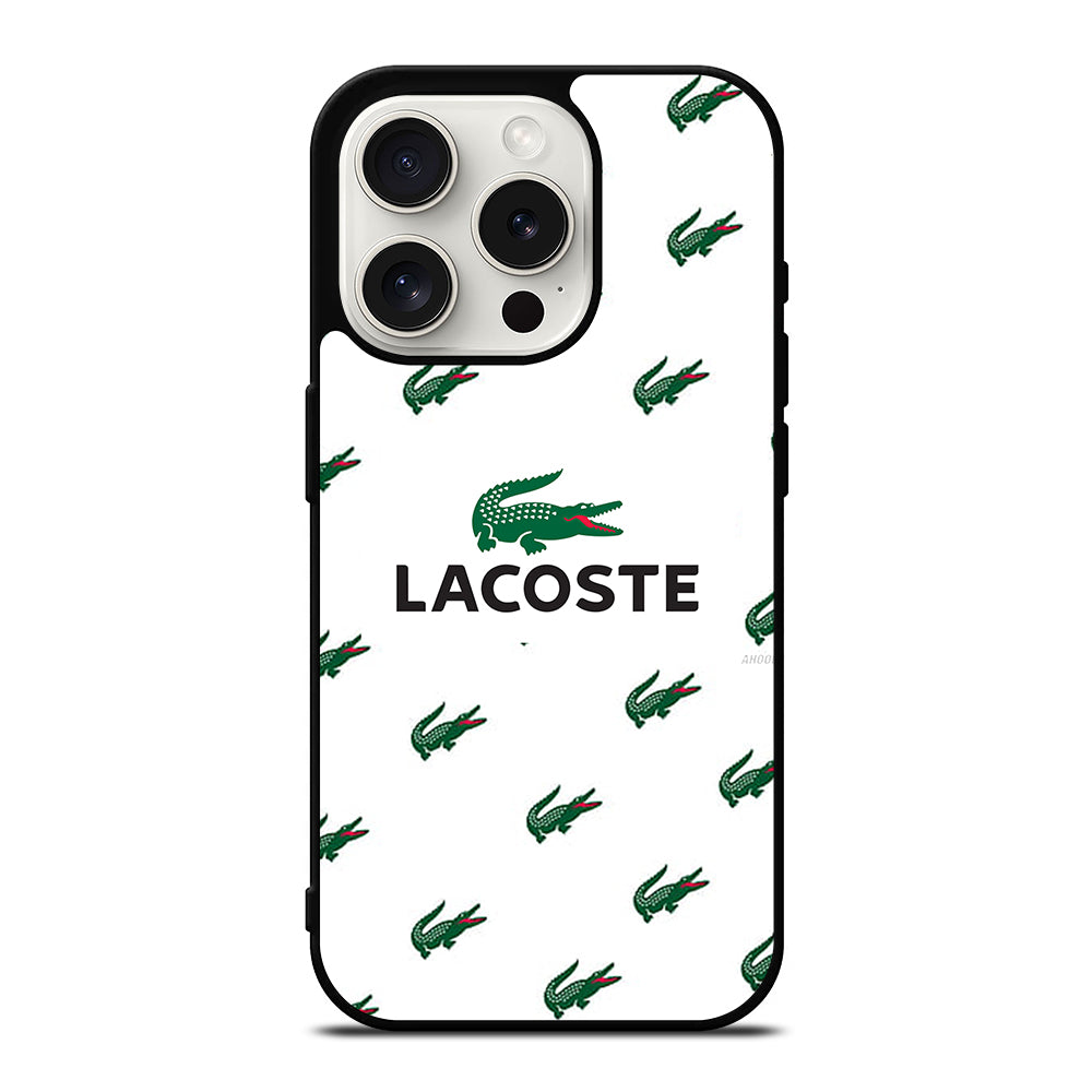 LACOSTE LOGO PATTERN iPhone 15 Pro Case Cover
