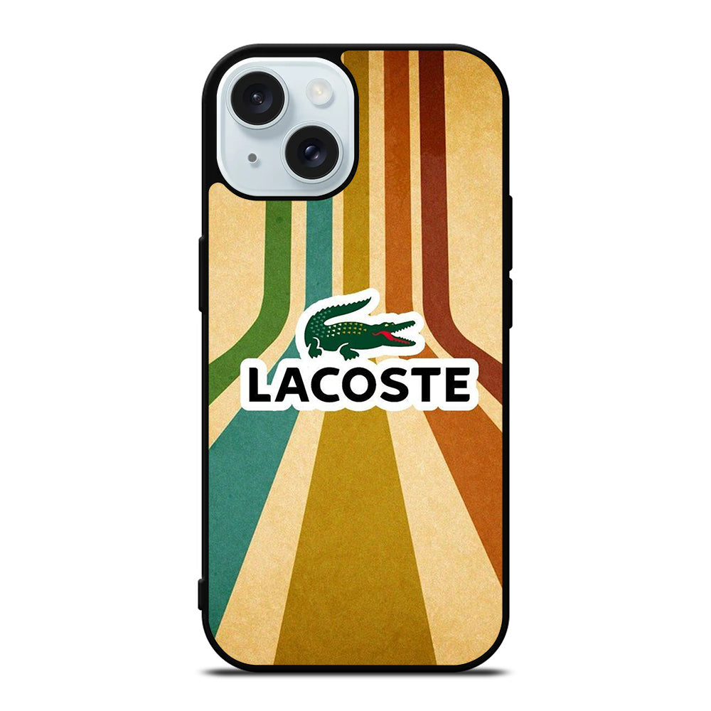 LACOSTE LOGO STRIPPE iPhone 15 Case Cover