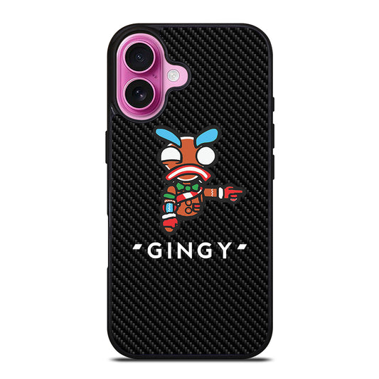 LAZARBEAM GINGY CARBON LOGO iPhone 16 Plus Case Cover