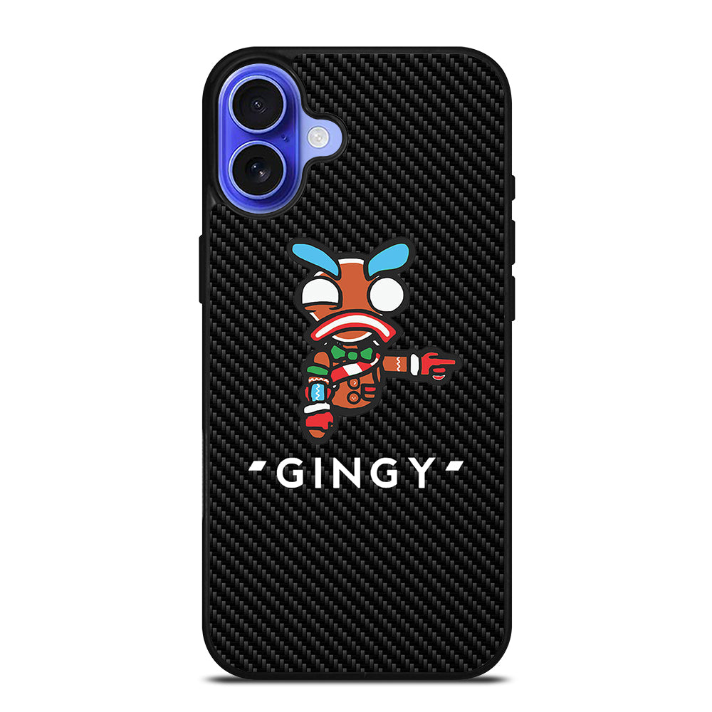 LAZARBEAM GINGY CARBON LOGO iPhone 16 Case Cover