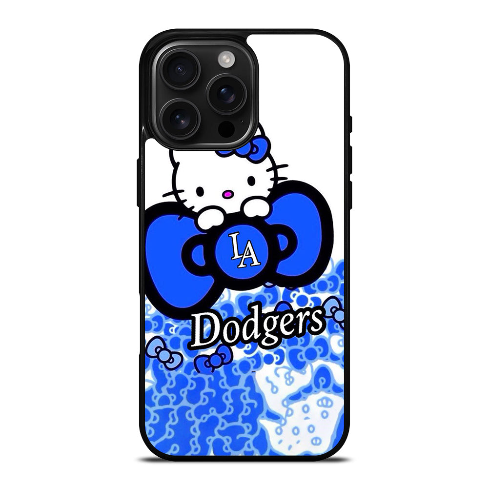 LA DODGERS MLB HELLO KITTY iPhone 16 Pro Max Case Cover