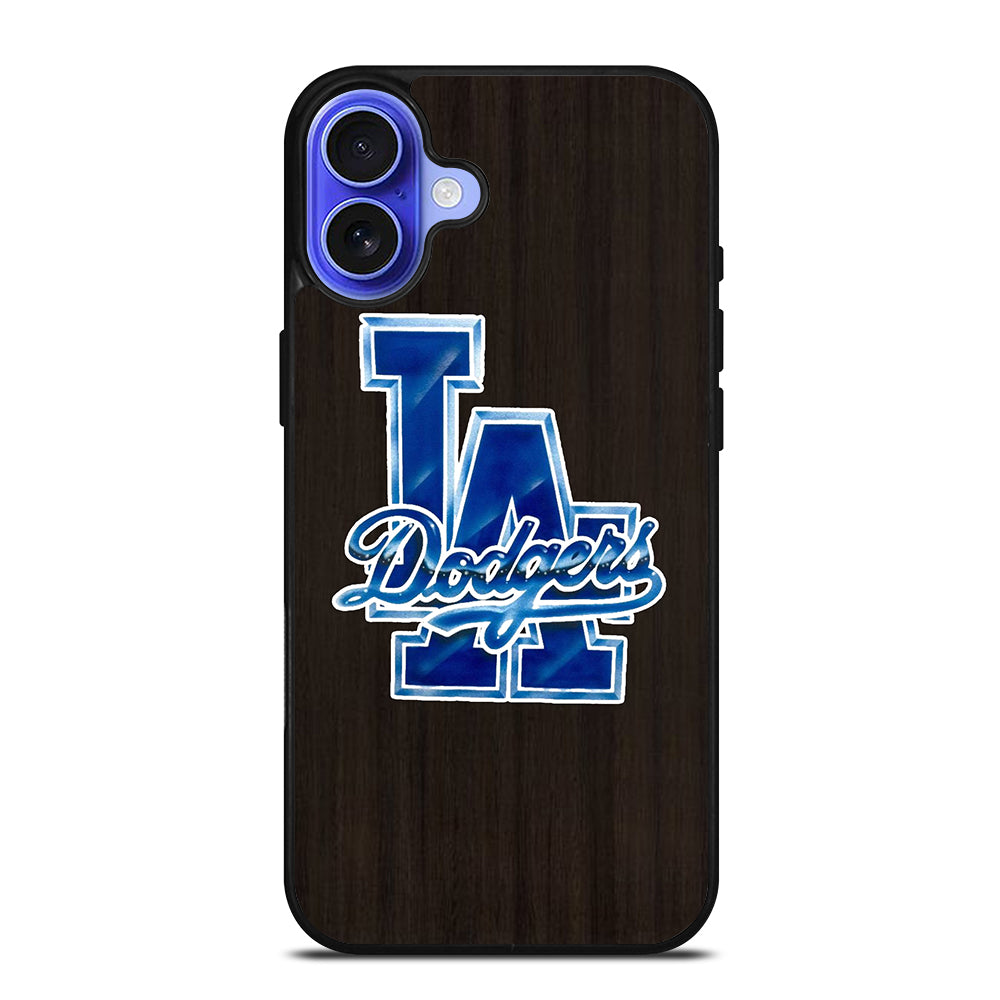 LA DODGERS WOODEN LOGO iPhone 16 Case Cover