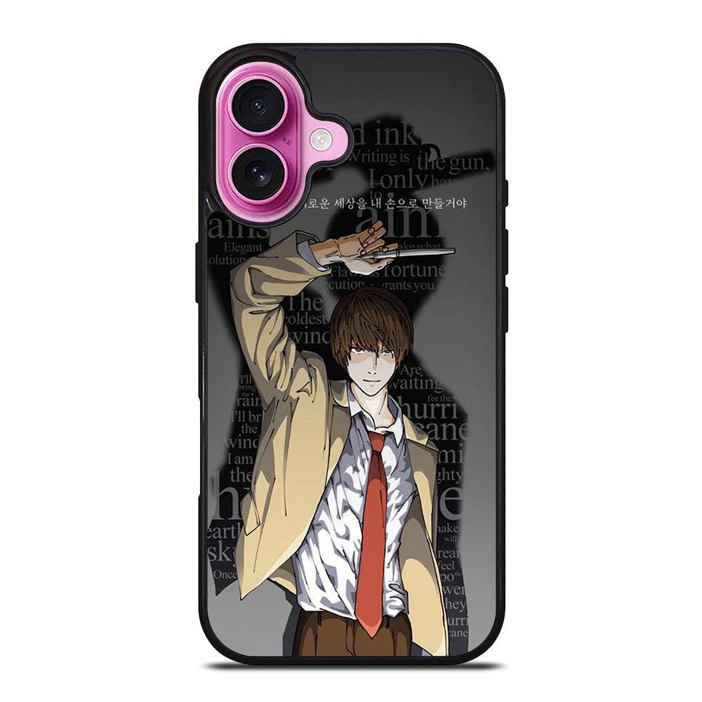 LIGHT YAGAMI DEATH NOTE ANIME 2 iPhone 16 Plus Case Cover