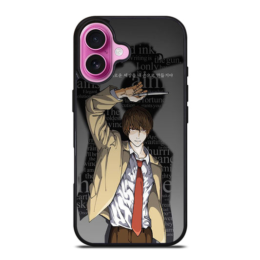 LIGHT YAGAMI DEATH NOTE ANIME 2 iPhone 16 Plus Case Cover