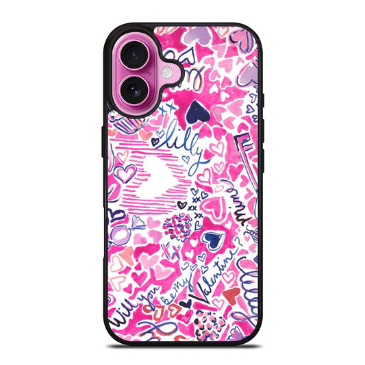 LILLY PULITZER LOVE PATTERN iPhone 16 Plus Case Cover