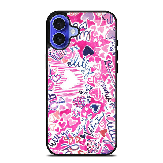 LILLY PULITZER LOVE PATTERN iPhone 16 Case Cover