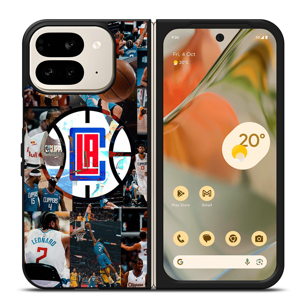 LOS ANGELES CLIPPERS COLLAGE LOGO Google Pixel 9 Pro Fold Case Cover