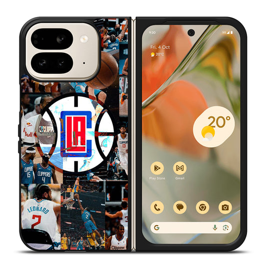 LOS ANGELES CLIPPERS COLLAGE LOGO Google Pixel 9 Pro Fold Case Cover