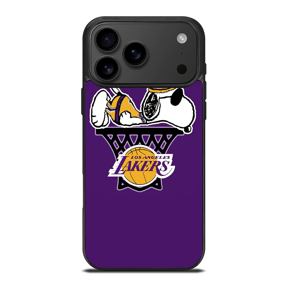 LOS ANGELES LAKERS SNOOPY BASKETBALL LOGO iPhone 17 Pro Max Case Cover