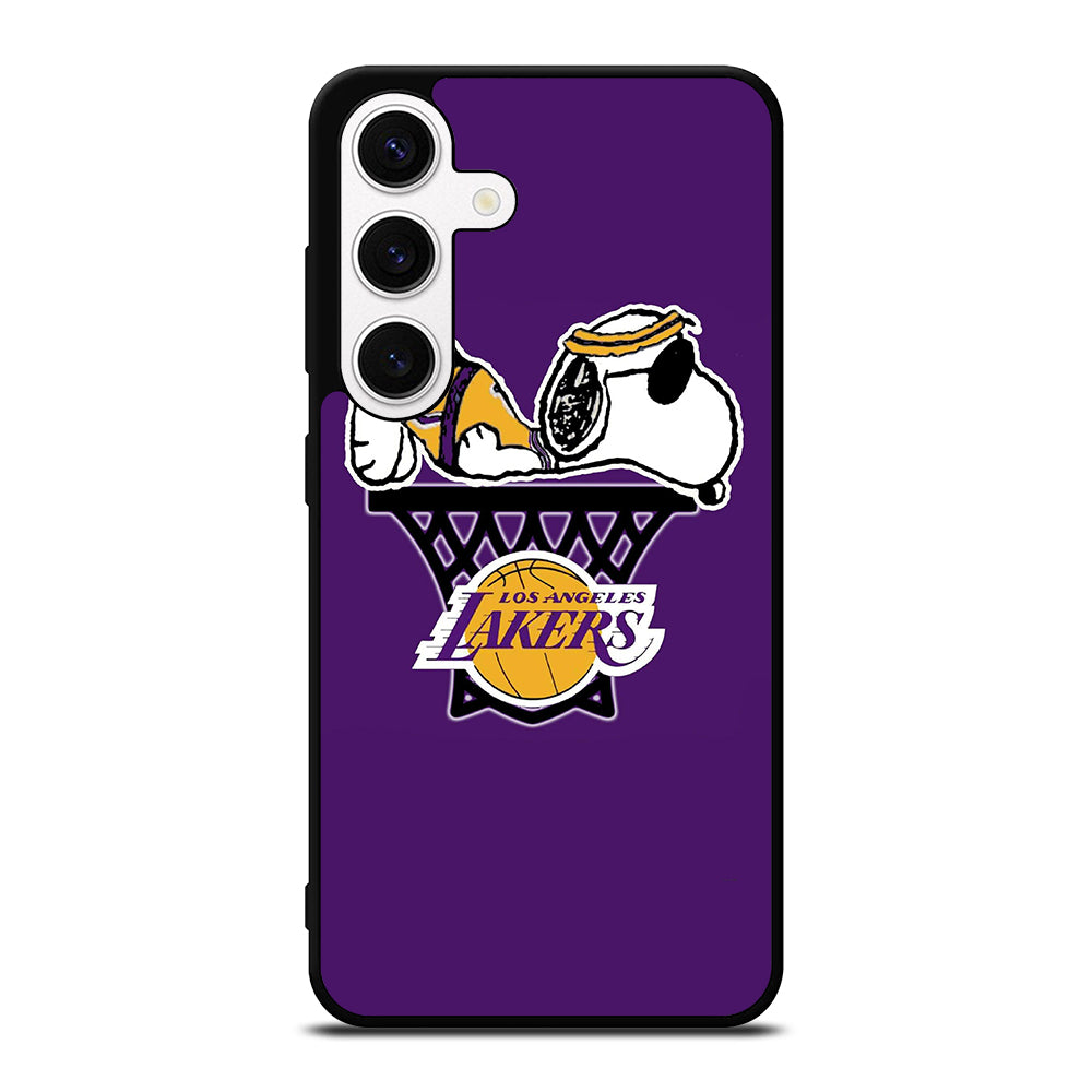 LOS ANGELES LAKERS SNOOPY BASKETBALL LOGO Samsung Galaxy S24 Case Cover