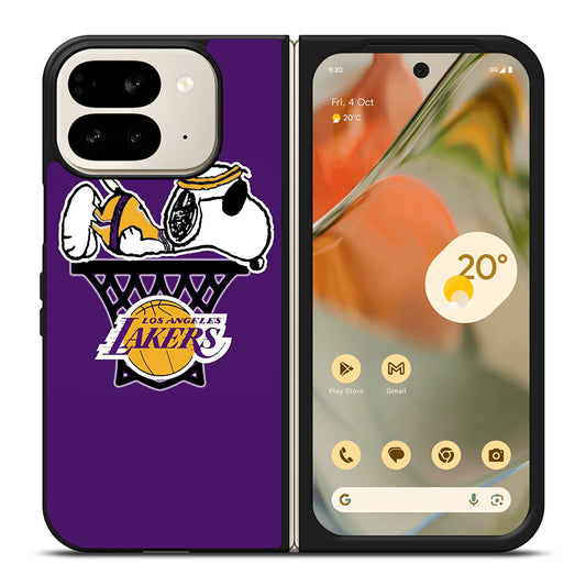 LOS ANGELES LAKERS SNOOPY BASKETBALL LOGO Google Pixel 9 Pro Fold Case Cover