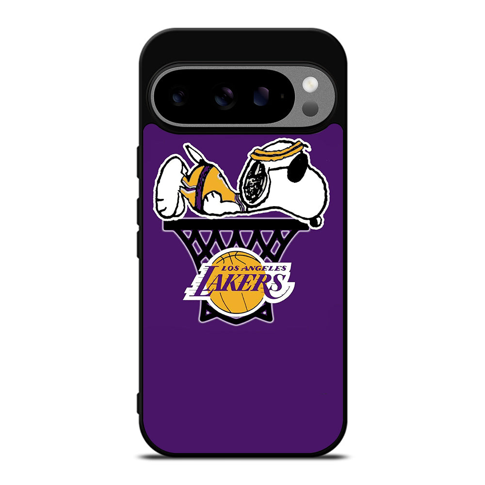 LOS ANGELES LAKERS SNOOPY BASKETBALL LOGO Google Pixel 9 Pro XL Case Cover