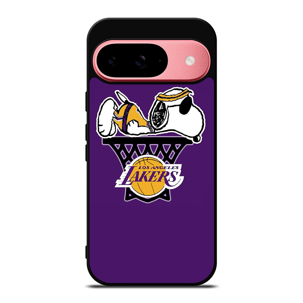 LOS ANGELES LAKERS SNOOPY BASKETBALL LOGO Google Pixel 9 Case Cover