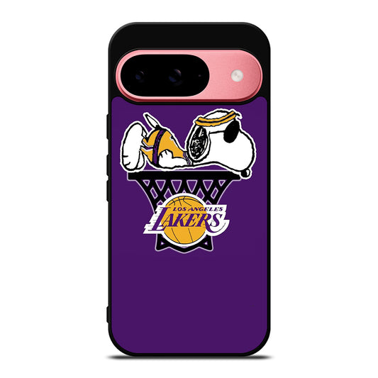 LOS ANGELES LAKERS SNOOPY BASKETBALL LOGO Google Pixel 9 Case Cover