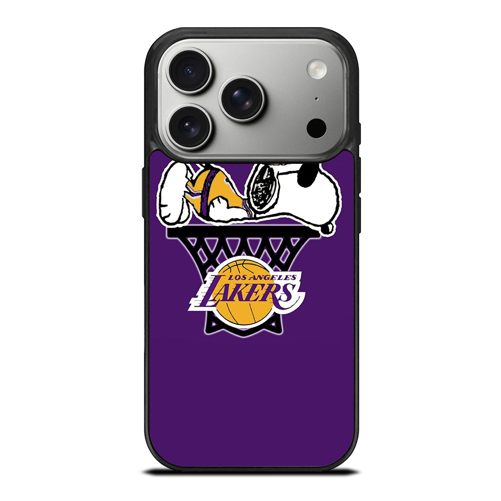 LOS ANGELES LAKERS SNOOPY BASKETBALL LOGO iPhone 17 Pro Case Cover