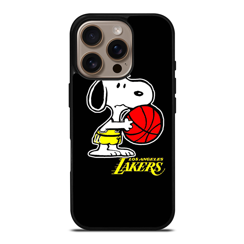 LOS ANGELES LAKERS SNOOPY CARTOON iPhone 16 Pro Case Cover