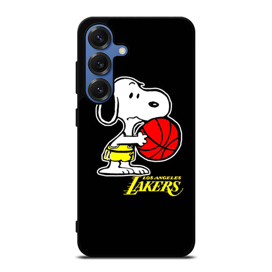 LOS ANGELES LAKERS SNOOPY CARTOON Samsung Galaxy S25 Case Cover