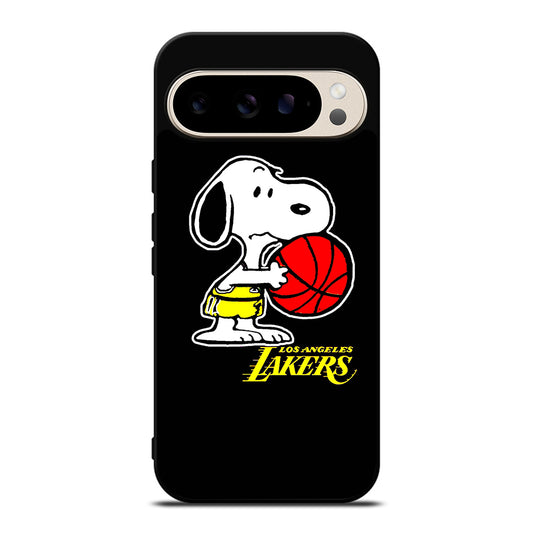 LOS ANGELES LAKERS SNOOPY CARTOON Google Pixel 9 Pro Case Cover