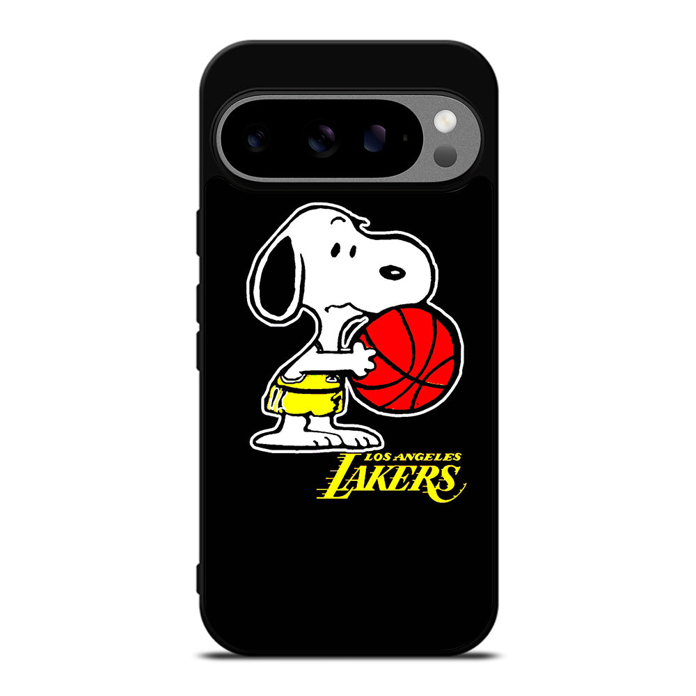LOS ANGELES LAKERS SNOOPY CARTOON Google Pixel 9 Pro XL Case Cover