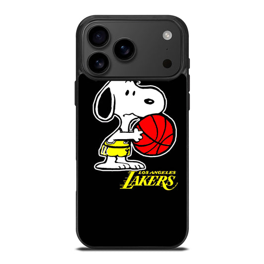 LOS ANGELES LAKERS SNOOPY CARTOON iPhone 17 Pro Max Case Cover