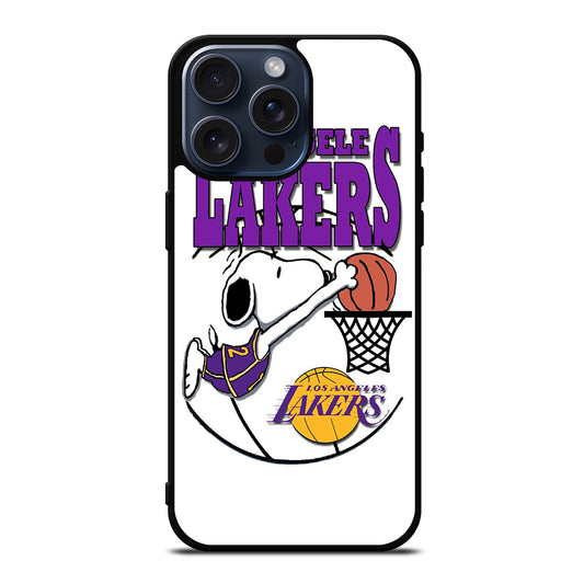LOS ANGELES LAKERS SNOOPY LOGO iPhone 15 Pro Max Case Cover
