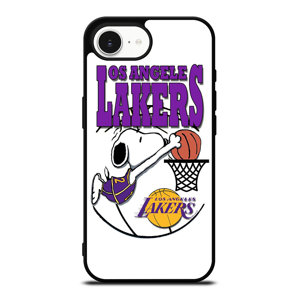 LOS ANGELES LAKERS SNOOPY LOGO iPhone 16e Case Cover