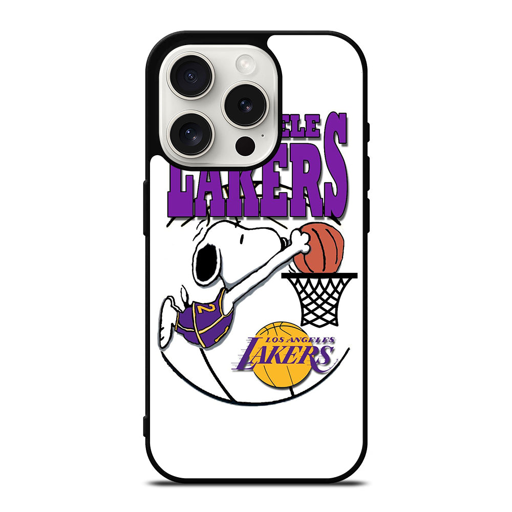 LOS ANGELES LAKERS SNOOPY LOGO iPhone 15 Pro Case Cover