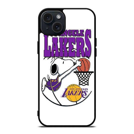 LOS ANGELES LAKERS SNOOPY LOGO iPhone 15 Plus Case Cover