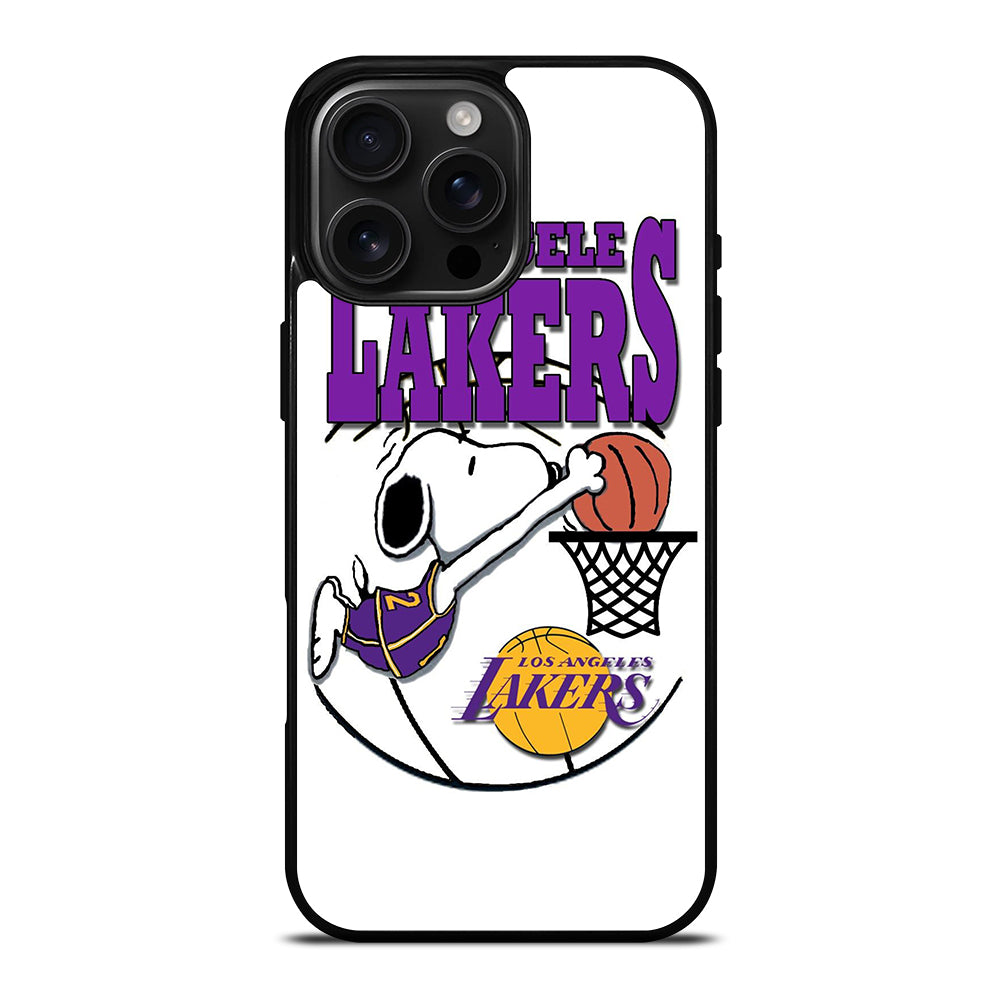 LOS ANGELES LAKERS SNOOPY LOGO iPhone 16 Pro Max Case Cover