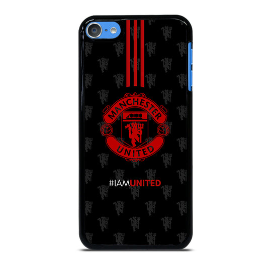 MANCHESTER UNITED SOCCER LOGO BLACK iPod Touch 7 Case Cover
