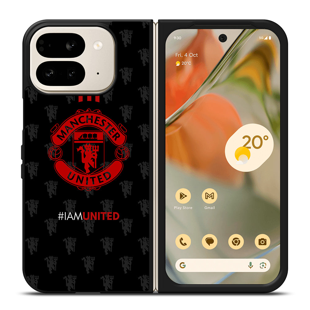 MANCHESTER UNITED SOCCER LOGO BLACK Google Pixel 9 Pro Fold Case Cover