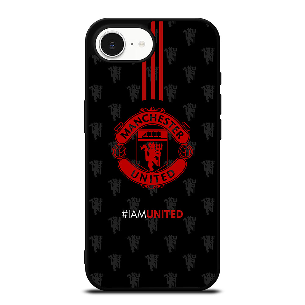 MANCHESTER UNITED SOCCER LOGO BLACK iPhone 16e Case Cover