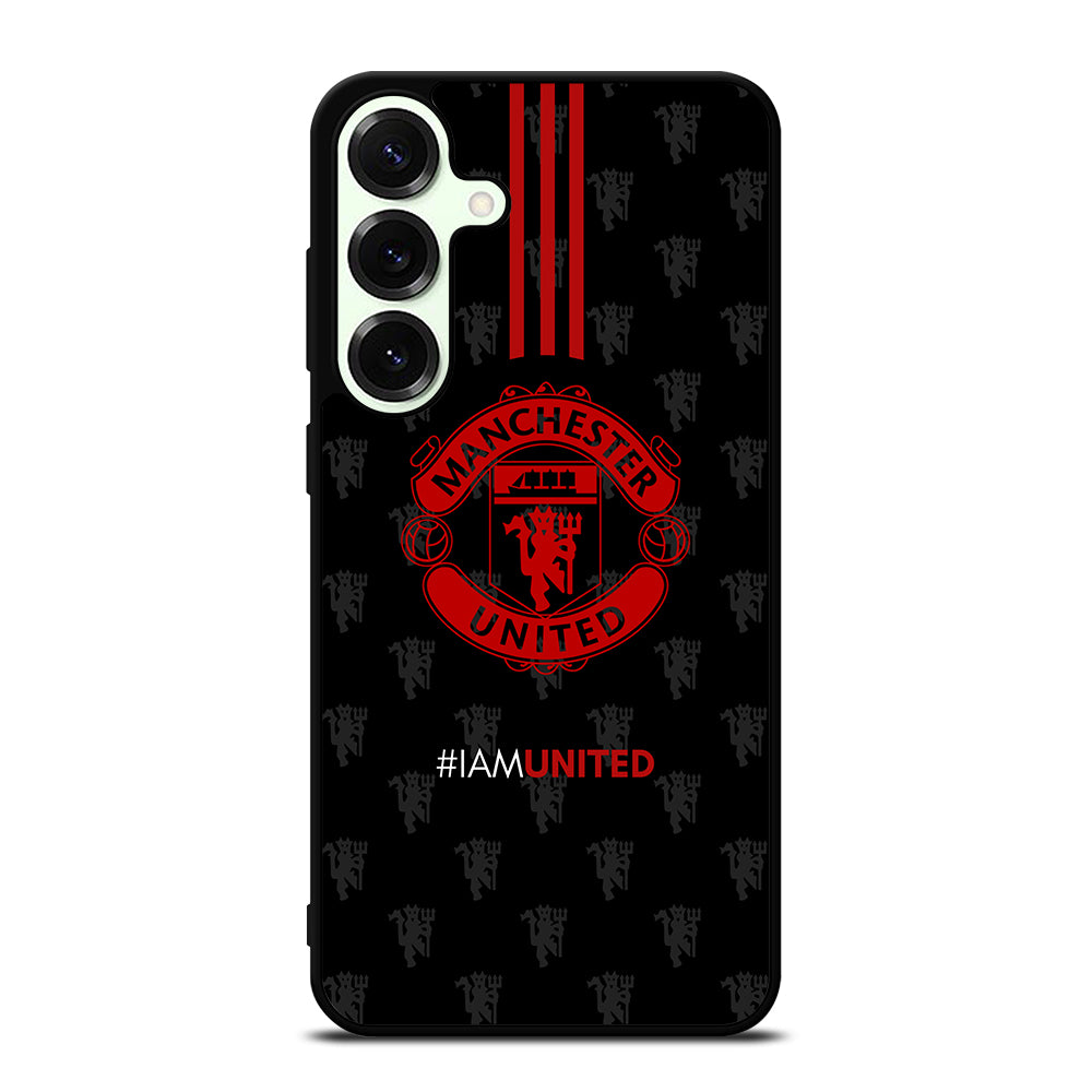 MANCHESTER UNITED SOCCER LOGO BLACK Samsung Galaxy S25 Plus Case Cover