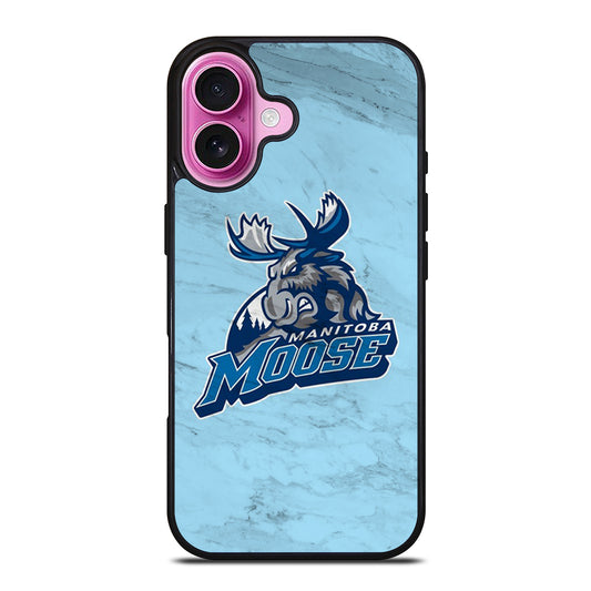MANITOBA MOOSE MARBLE ICON iPhone 16 Plus Case Cover