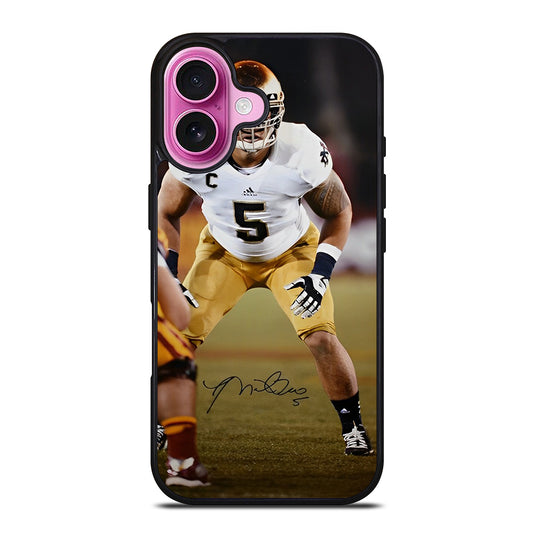 MANTI TE'O SIGNATURE iPhone 16 Plus Case Cover