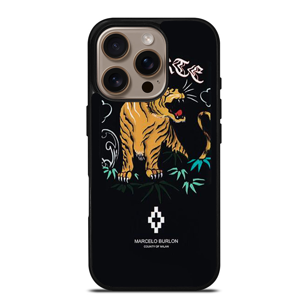 MARCELO BURLON TIGER LOGO 2 iPhone 16 Pro Case Cover