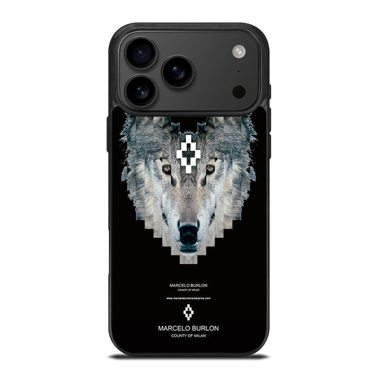 MARCELO BURLON WOLF LOGO iPhone 17 Pro Max Case Cover