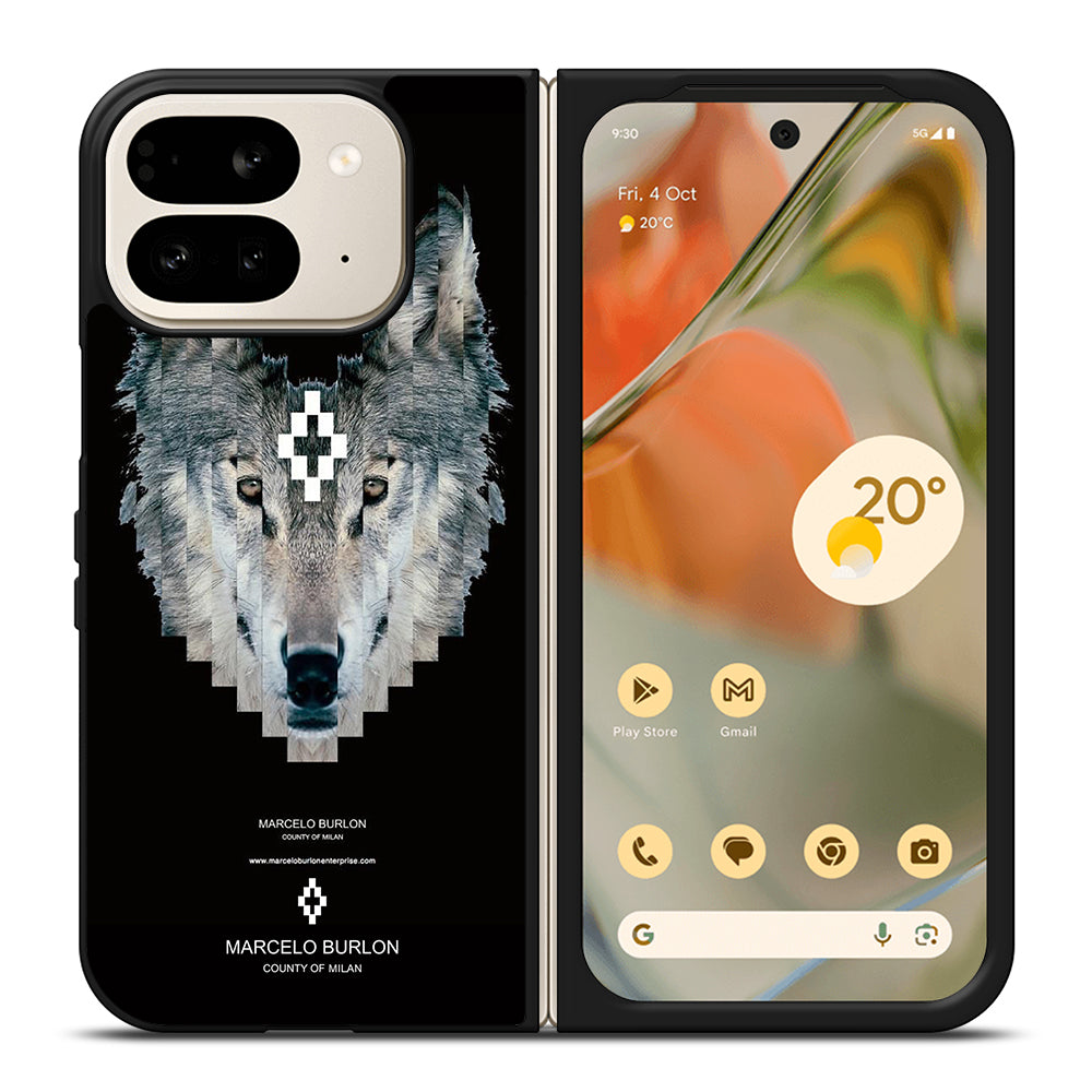 MARCELO BURLON WOLF LOGO Google Pixel 9 Pro Fold Case Cover
