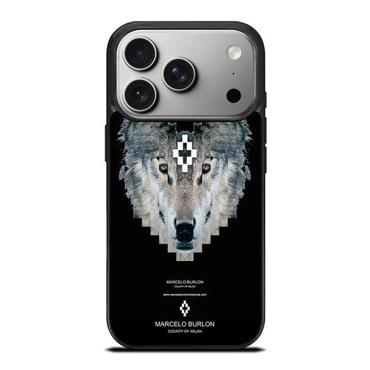 MARCELO BURLON WOLF LOGO iPhone 17 Pro Case Cover
