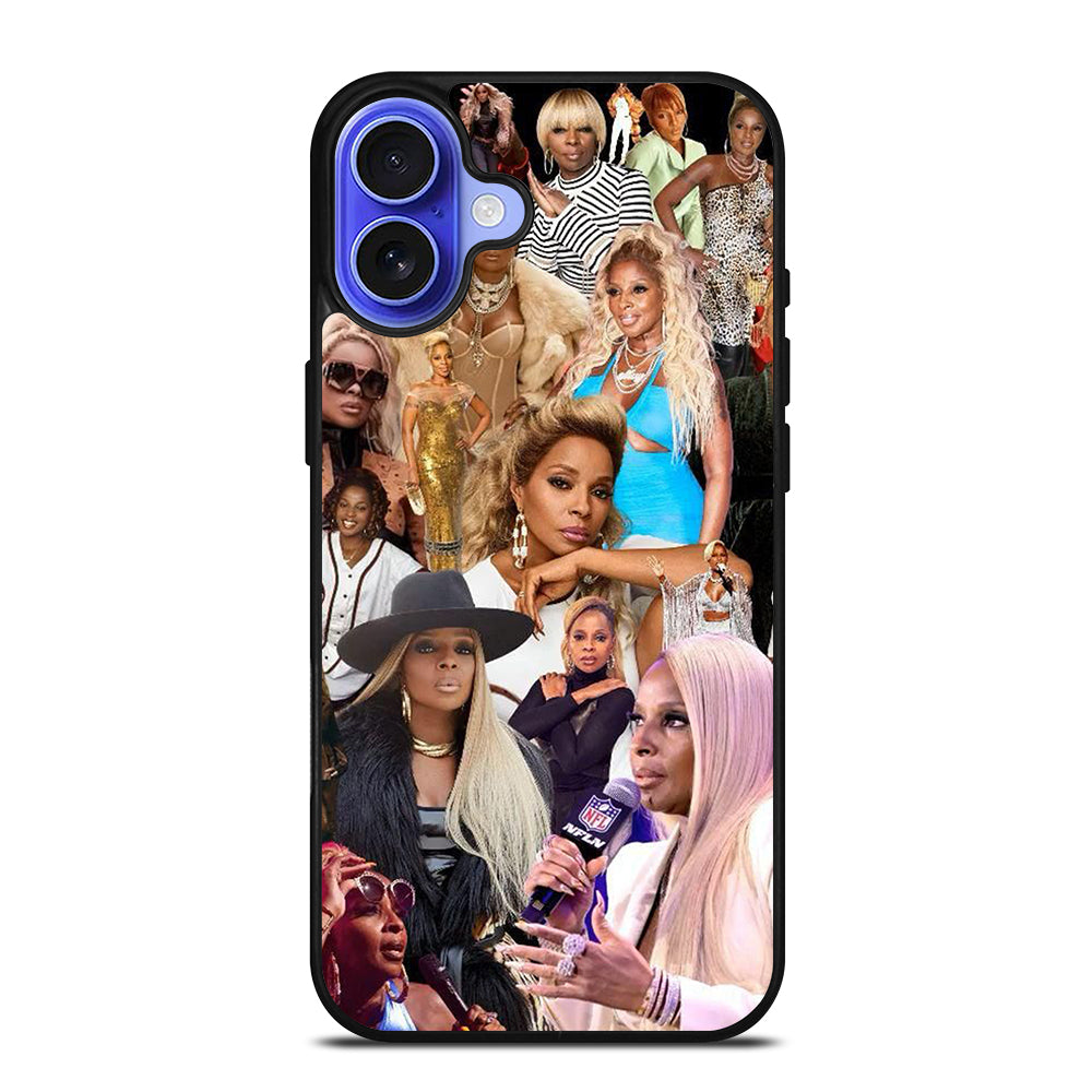 MARY J COLLAGE iPhone 16 Case Cover