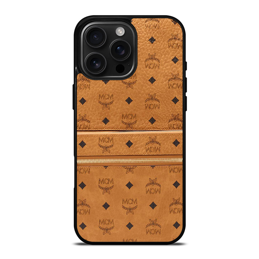MCM WORLD WIDE BROWN LOGO 1 iPhone 16 Pro Max Case Cover