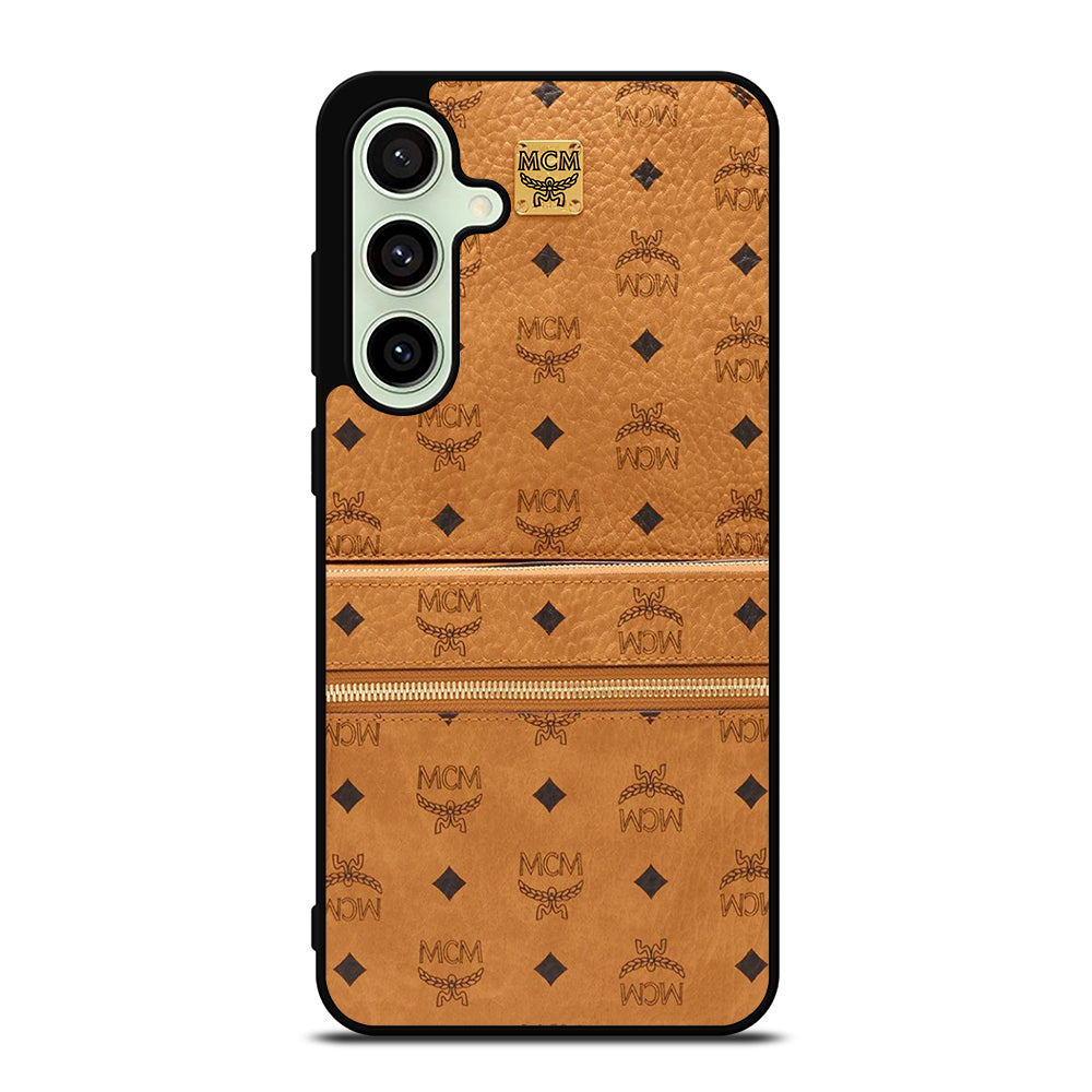 MCM WORLD WIDE BROWN LOGO 1 Samsung Galaxy S24 FE Case Cover