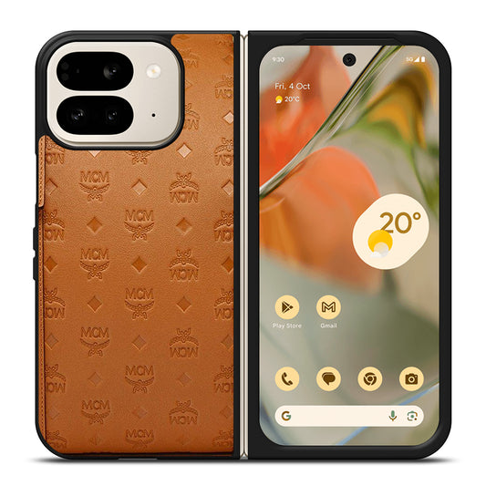 MCM WORLD WIDE BROWN LOGO 2 Google Pixel 9 Pro Fold Case Cover