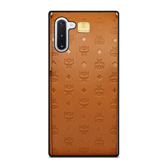 MCM WORLD WIDE BROWN LOGO 2 Samsung Galaxy Note 10 Case Cover