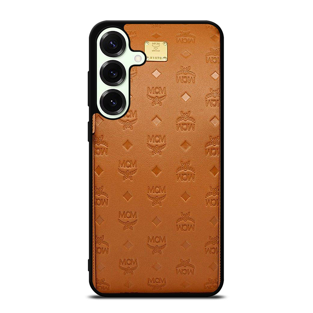 MCM WORLD WIDE BROWN LOGO 2 Samsung Galaxy S25 Plus Case Cover