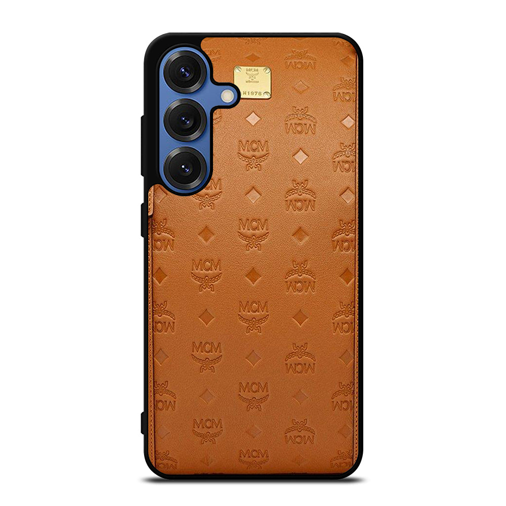 MCM WORLD WIDE BROWN LOGO 2 Samsung Galaxy S26 Case Cover