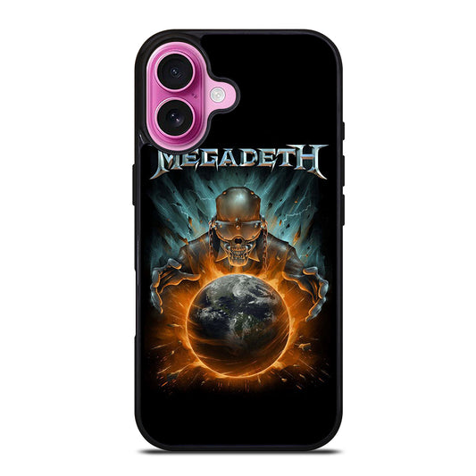 MEGADETH SKULL BLACK iPhone 16 Plus Case Cover