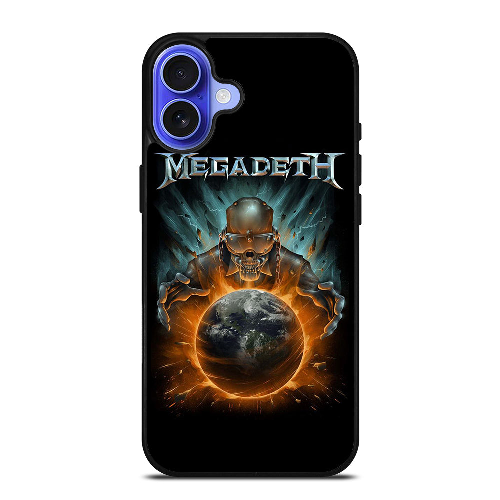MEGADETH SKULL BLACK iPhone 16 Case Cover
