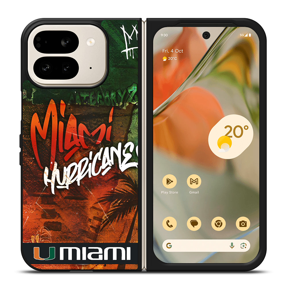 MIAMI HURRICANES Google Pixel 9 Pro Fold Case Cover