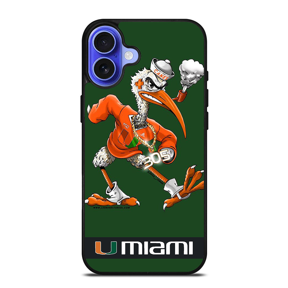 MIAMI HURRICANES MASCOT iPhone 16 Case Cover